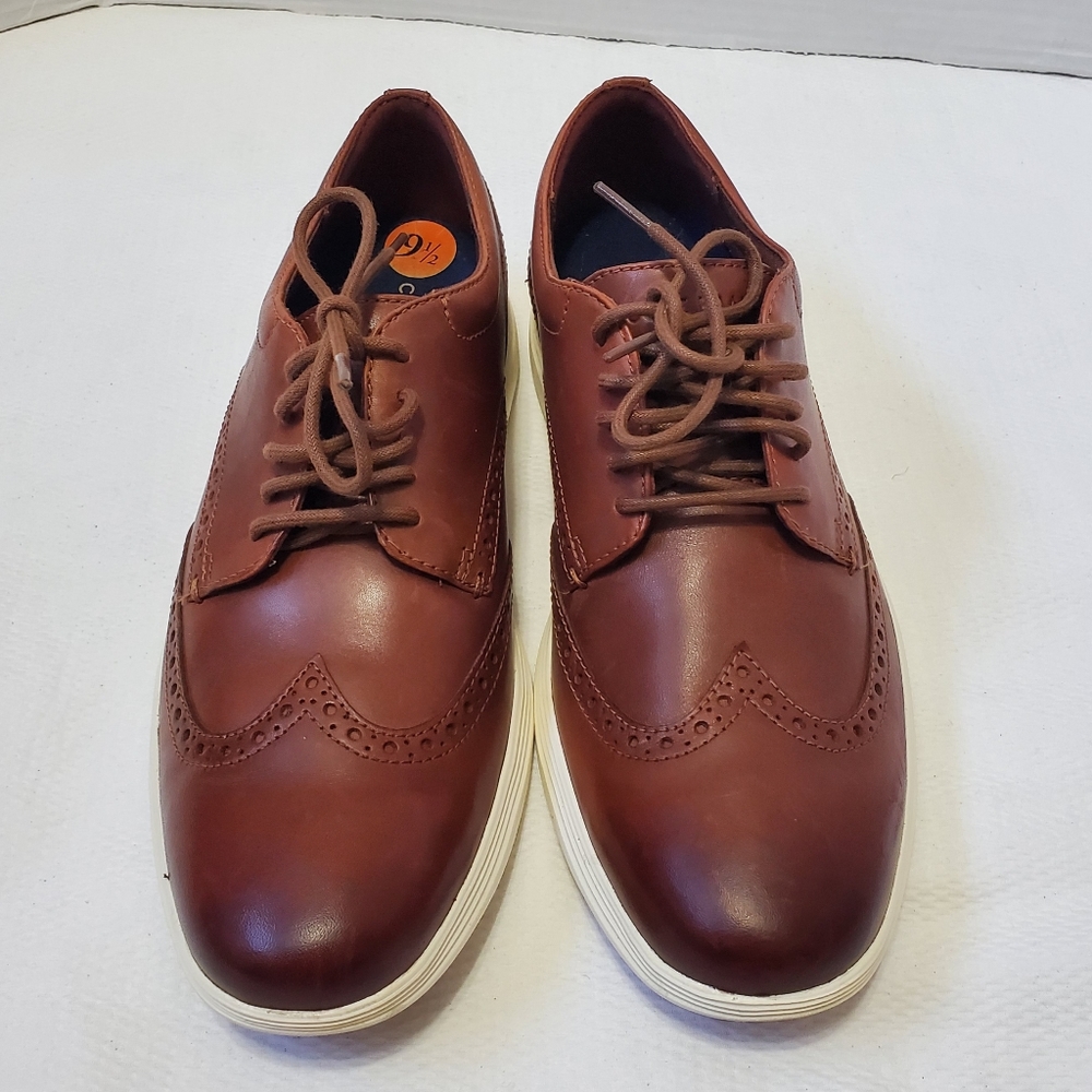 Cole Haan Original Grand Shortwing Oxford Brown Leather Shoe Mens 9.5